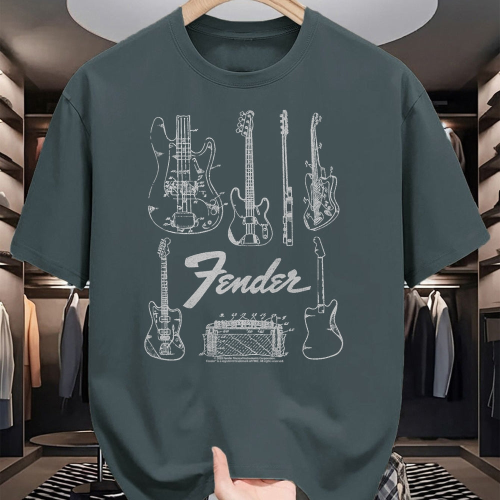 Guitar Lover Shirt, Funny Guitar UnisexT-Shirt/Hoodie/Sweatshirt HLT00 - Fender Guitars & Amp Logo T-Shirt