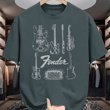 Guitar Lover Shirt, Funny Guitar UnisexT-Shirt/Hoodie/Sweatshirt HLT00 - Fender Guitars & Amp Logo T-Shirt