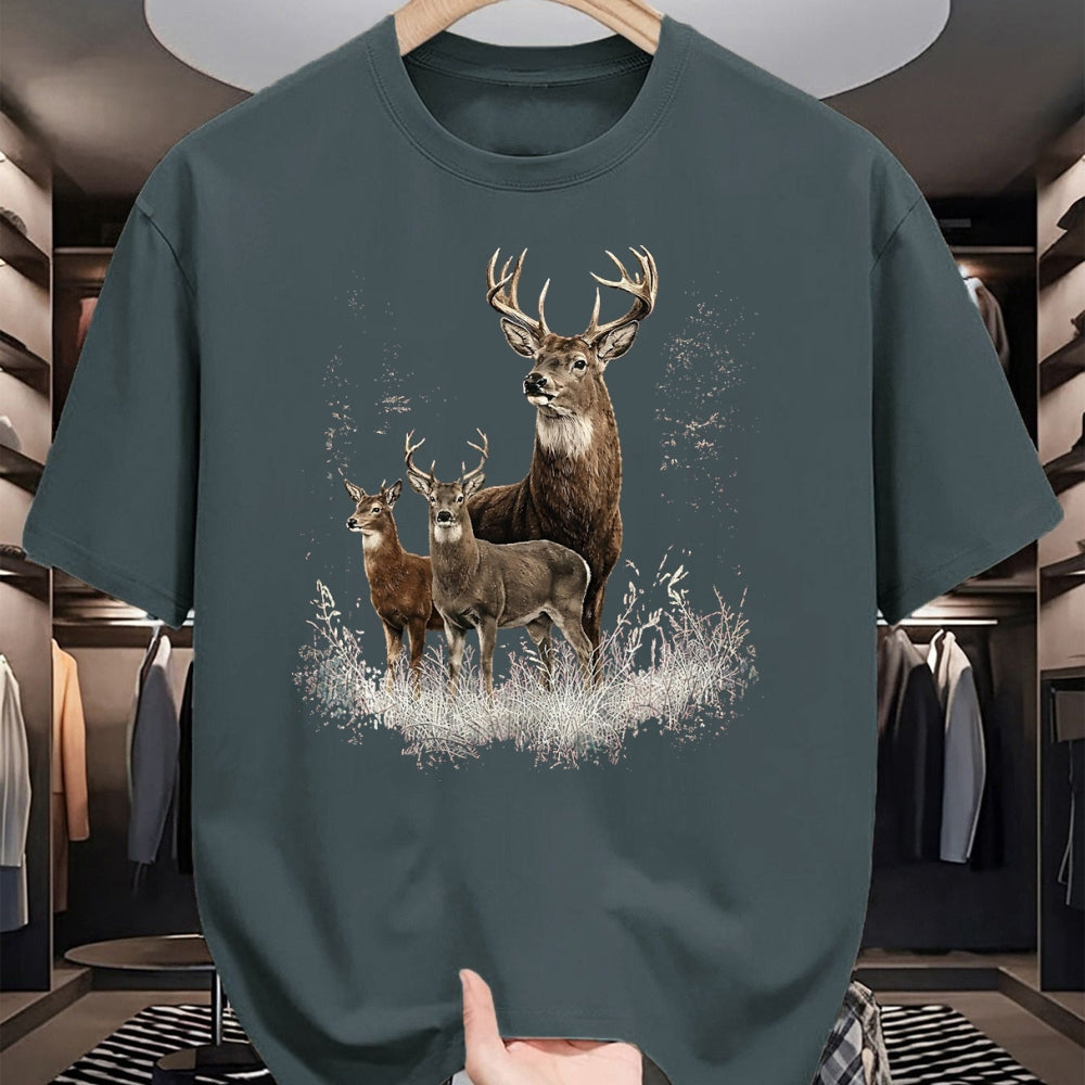 Funny Hunting Shirt, Gift For Hunting Lover Unisex T-Shirt/Hoodie/Sweatshirt HLT00 - Deer Forest Nature Lover Vintage Deer Hunting Hunter T-Shirt, Men, Black, 3X-Large