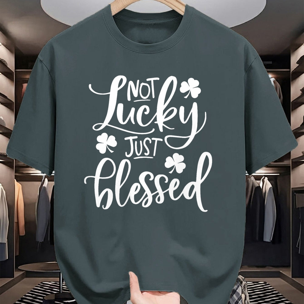 Gift for Mom Shirt, Funny Mom Unisex T-Shirt/Hoodie/Sweatshirt HLT00 - Not Lucky Just Blessed Shamrock St Patrick's Day T-Shirt
