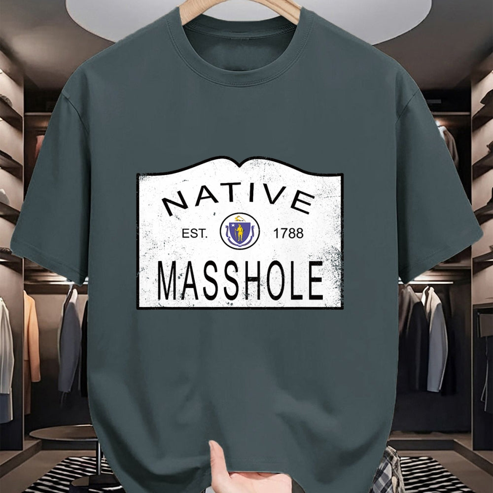 Native American T-Shirts, Vintage Native American Unisex T-Shirt/Hoodie/Sweatshirt HLT00 - Native Masshole Massachusetts MA 1788 Vintage Distressed