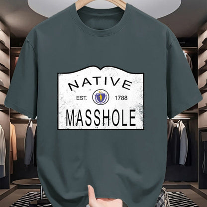 Native American T-Shirts, Vintage Native American Unisex T-Shirt/Hoodie/Sweatshirt HLT00 - Native Masshole Massachusetts MA 1788 Vintage Distressed