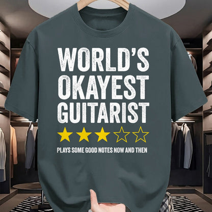 Guitar Lover Shirt, Funny Guitar UnisexT-Shirt/Hoodie/Sweatshirt HLT00 - World_s Okayest Guitar Player Funny Guitarist Musician Tee T-Shirt