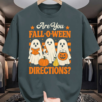 Best Teacher Shirt, Funny Teacher UnisexT-Shirt/Hoodie/Sweatshirt HLT00 - are You Fall O Ween Directions Funny Teacher Ghost Halloween T-Shirt