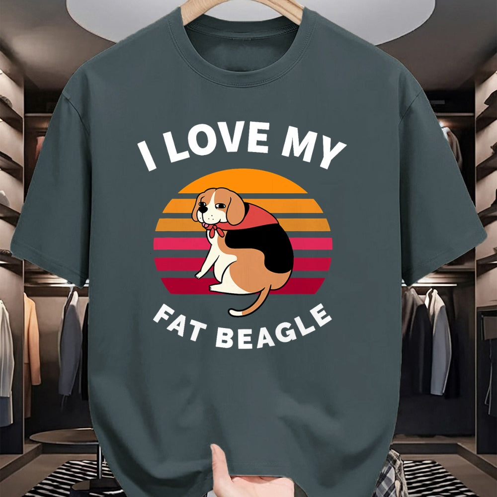 Dog Love Shirt, Dog Lover Gift T-Shirt/Hoodie/Sweatshirt HLT00 - I Love My Fat Beagle - Beagle Dog T-Shirt (1)