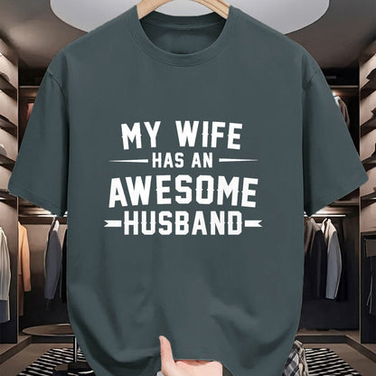 Best Wife Shirt, Wife and Husband Unisex T-Shirt/Hoodie/Sweatshirt HLT00 - My wife has an awesome husband T-Shirt