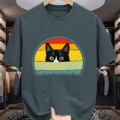 Cat Love Shirt, Funny Cat Lover Gift UnisexT-Shirt/Hoodie/Sweatshirt HLT00 - Tuxedo cat vintage retro cats loves T-Shirt