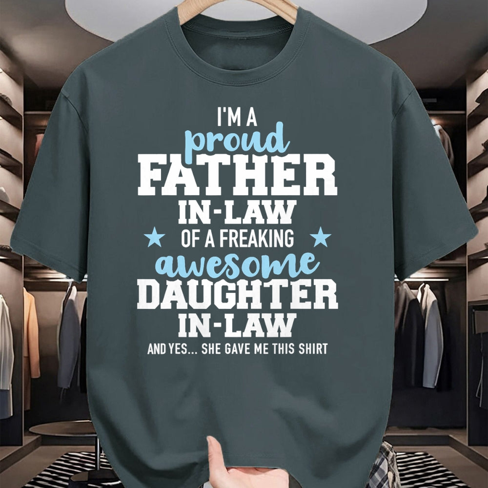 Gift for Dad Shirt, Funny Dad Unisex T-Shirt/Hoodie/Sweatshirt HLT00 – Proud father-in-law of a great daughter-in-law T-Shirt