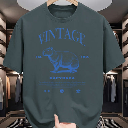 Cute Capybara Shirt, Funny Capybara Unisex T-Shirt/Hoodie/Sweatshirt HLT00 - Capybara Vintage Long Sleeve T-Shirt