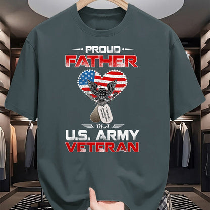 Gift for Dad Shirt, Funny Dad Unisex T-Shirt/Hoodie/Sweatshirt HLT00 – Proud Father Of A U.S. Army Veteran T shirt Gift