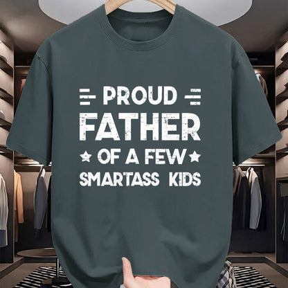 Gift for Dad Shirt, Funny Dad Unisex T-Shirt/Hoodie/Sweatshirt HLT00 – Proud Father of a Few Smartass Kids Father_s Day Dad Jokes T-Shirt