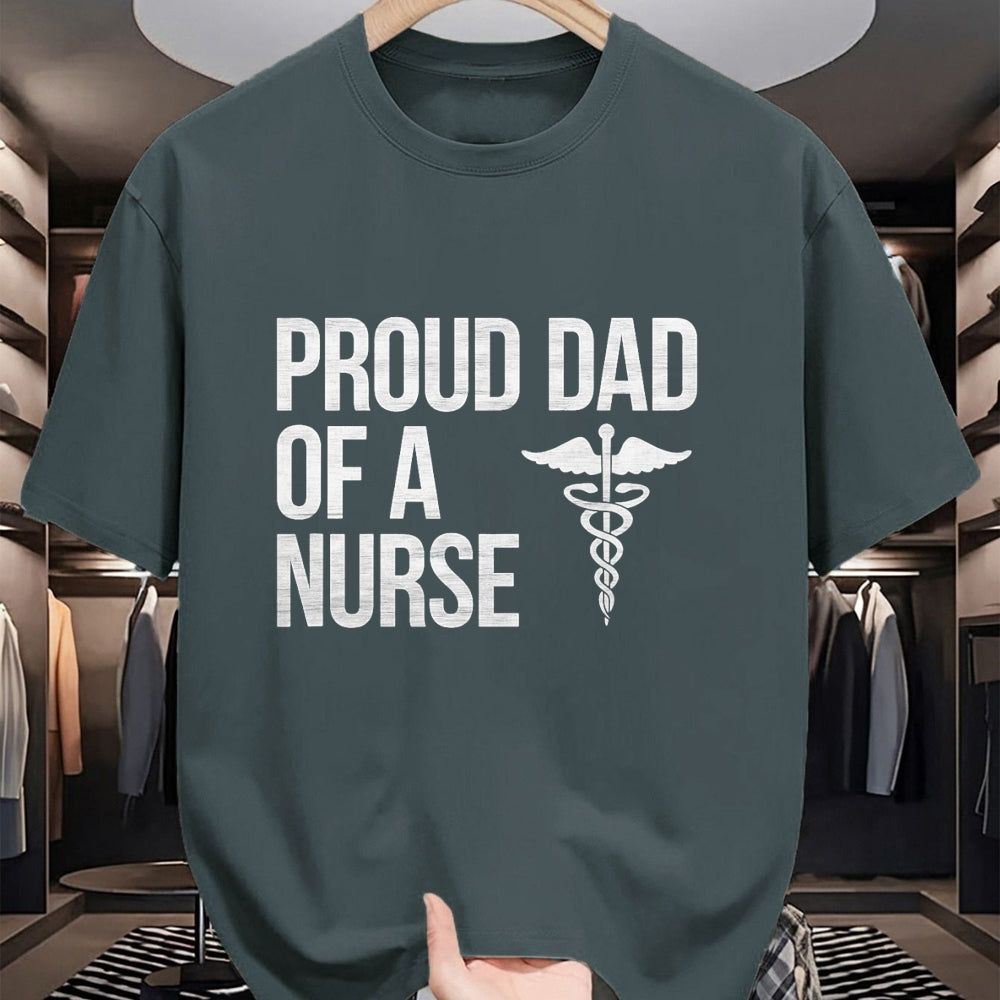 Gift for Dad Shirt, Funny Dad Unisex T-Shirt/Hoodie/Sweatshirt HLT00 – Proud Dad of a Nurse T-Shirt - Nursing  RN  LPN Dad Tee T-Shirt