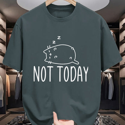 Cat Love Shirt, Funny Cat Lover Gift UnisexT-Shirt/Hoodie/Sweatshirt HLT00 - Not Today Crazy Cat T-Shirts Graphic Cute Funny T-Shirt, Men, Black, 4X-Large