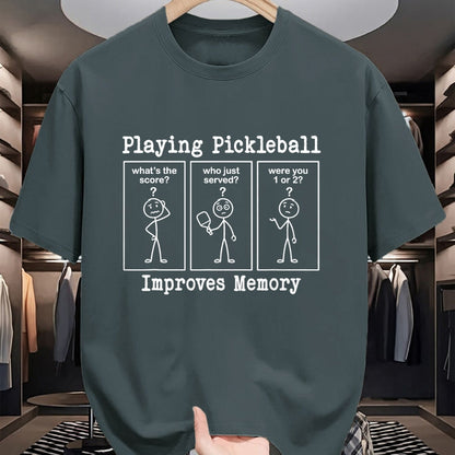 Funny Pickleball Shirt, Pickleball Lover Unisex T-Shirt/Hoodie/Sweatshirt HLT00 - Playing Pickleball Improves Memory Funny Pickleball Player T-Shirt