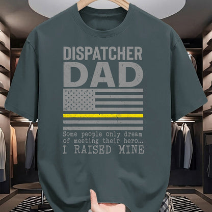 Gift for Dad Shirt, Funny Dad Unisex T-Shirt/Hoodie/Sweatshirt HLT00 – Proud Dad Of A 911 Dispatcher Thin Gold Line Dispatch Father T-Shirt