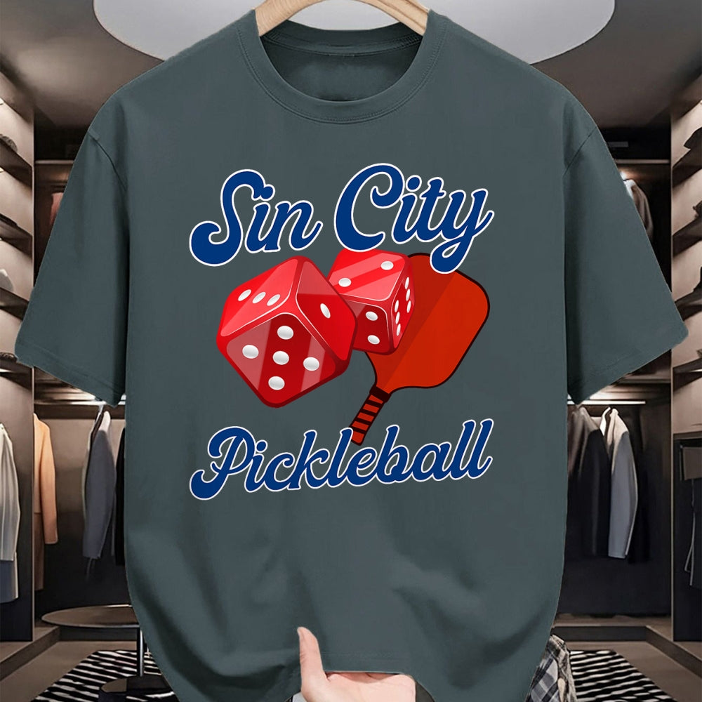 Funny Pickleball Shirt, Pickleball Lover Unisex T-Shirt/Hoodie/Sweatshirt HLT00 - Sin City. Las Vegas Pickleball. Funny Pickleball T-Shirt
