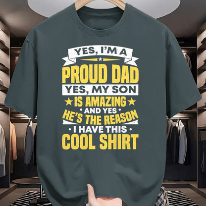 Gift for Dad Shirt, Funny Dad Unisex T-Shirt/Hoodie/Sweatshirt HLT00 – Proud Dad Of A Son Father_s Day From Son T-Shirt