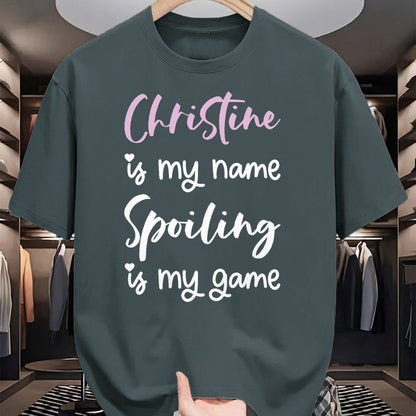 Best Wife Shirt, Wife and Husband Unisex T-Shirt/Hoodie/Sweatshirt HLT00 - Christine Name Personalized Women Spoiled Girl Cute Pink T-Shirt (1)