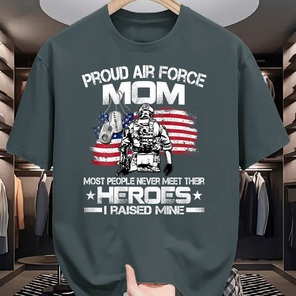 Gift for Mom Shirt, Funny Mom Unisex T-Shirt/Hoodie/Sweatshirt HLT00 - Proud Air Force Mom Air Force Graduation Mom USAF Heroes T-Shirt