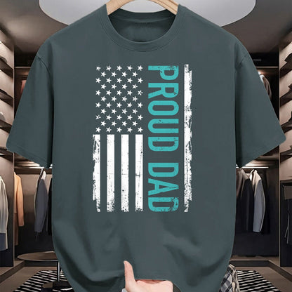 Gift for Dad Shirt, Funny Dad Unisex T-Shirt/Hoodie/Sweatshirt HLT00 – Proud dad US american flag gift for father_s day T-Shirt