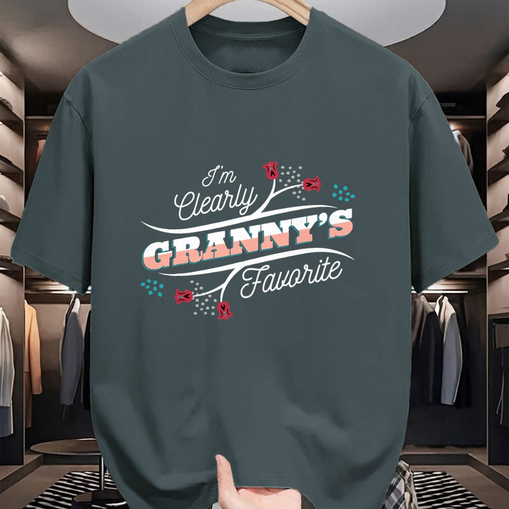 Best Grandma Shirt, Proud Grandma Unisex T-Shirt/Hoodie/Sweatshirt HLT00 - I'm Clearly Granny's Favorite Grandson Granddaughter Grandma T-Shirt