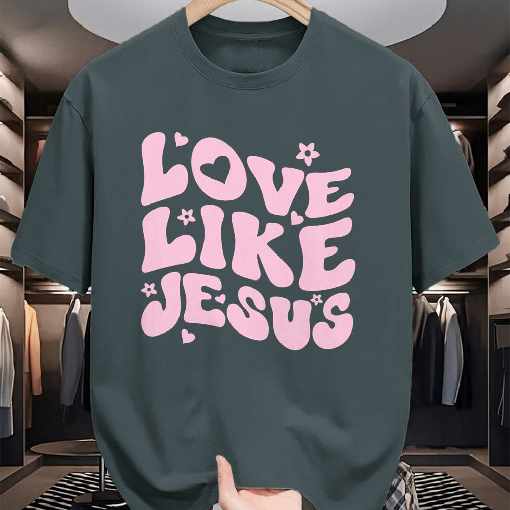 Christian Tee, Christian Faith Unisex T-Shirt/Hoodie/Sweatshirt HLT00 - Love Like Jesus Positive Catholic Preppy Retro Christian T-Shirt