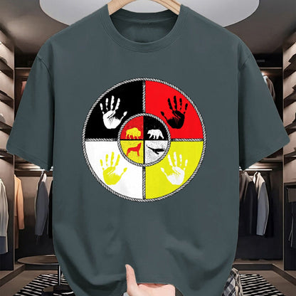 Native American T-Shirts, Vintage Native American Unisex T-Shirt/Hoodie/Sweatshirt HLT00 - Native Americans - Medicine Wheel - MMIW