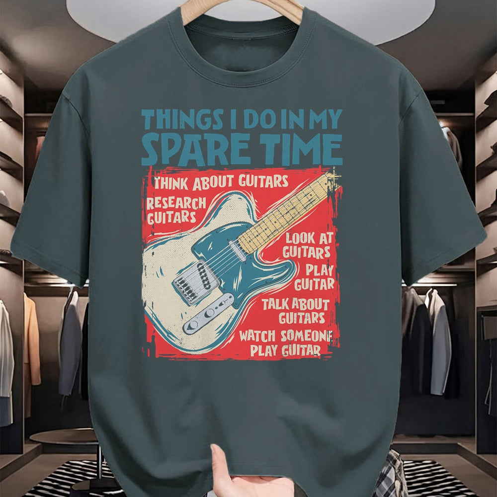 Guitar Lover Shirt, Funny Guitar UnisexT-Shirt/Hoodie/Sweatshirt HLT00 - Guitar Things I Do in My Spare Time Funny Electric Guitarist T-Shirt