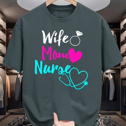 Funny Nurse Shirt, Nurse Unisex T-Shirt/Hoodie/Sweatshirt HLT00 - Wife Mom Nurse Gift Mothers Day Gift For RN LPN ICU Nurses T-Shirt