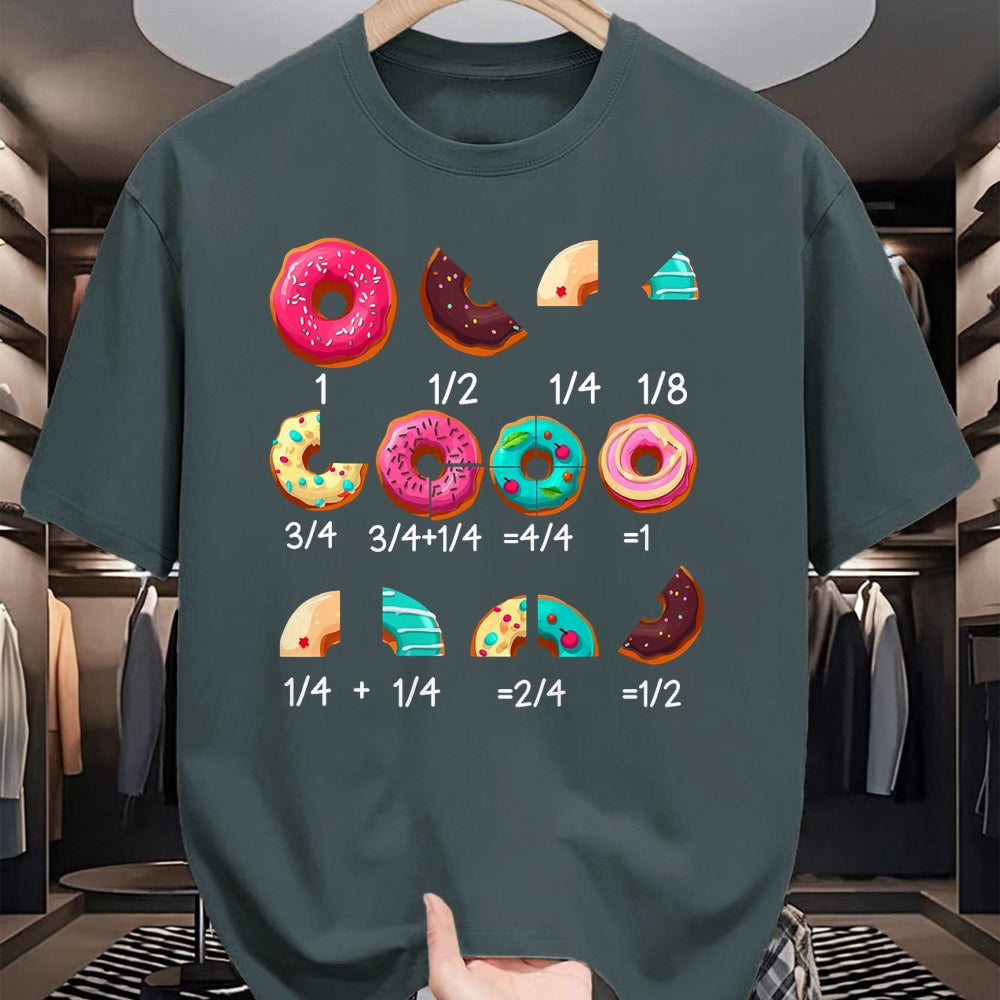 Best Teacher Shirt, Funny Teacher UnisexT-Shirt/Hoodie/Sweatshirt HLT00 - Math Donut Fraction Back to School Teacher Gifts Tee T-Shirt