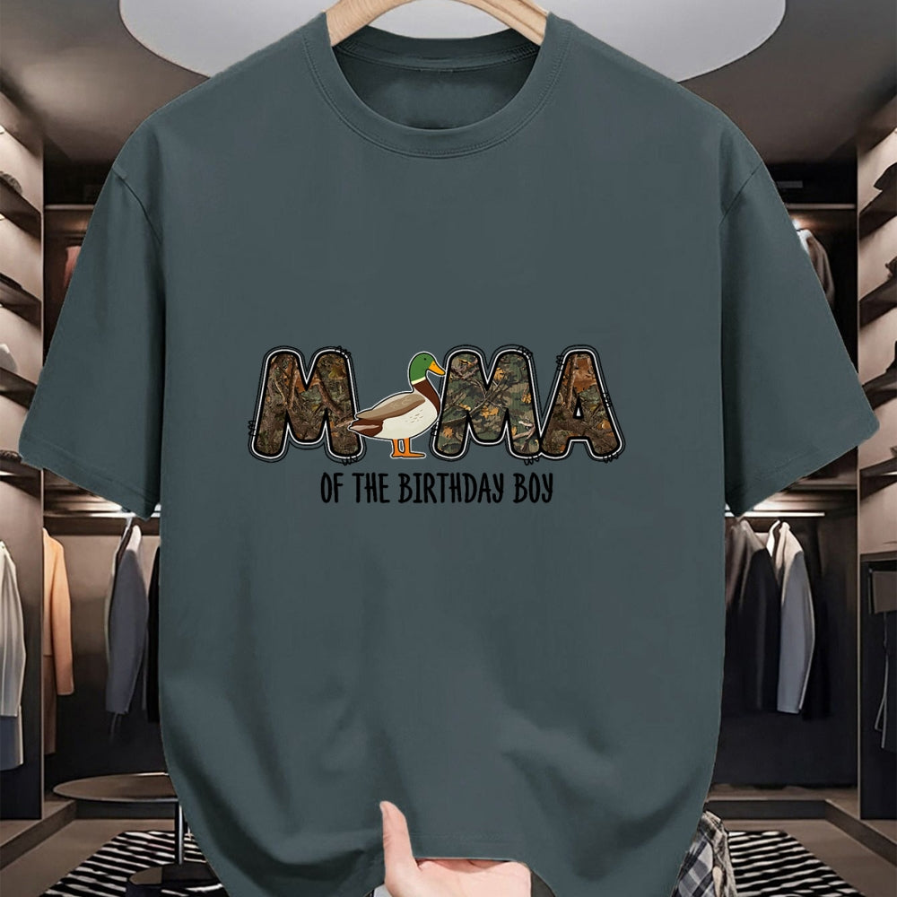 Gift for Mom Shirt, Funny Mom Unisex T-Shirt/Hoodie/Sweatshirt HLT00 - Mama Of The Birthday Boy One Lucky Duck 1st Birthday party T-Shirt