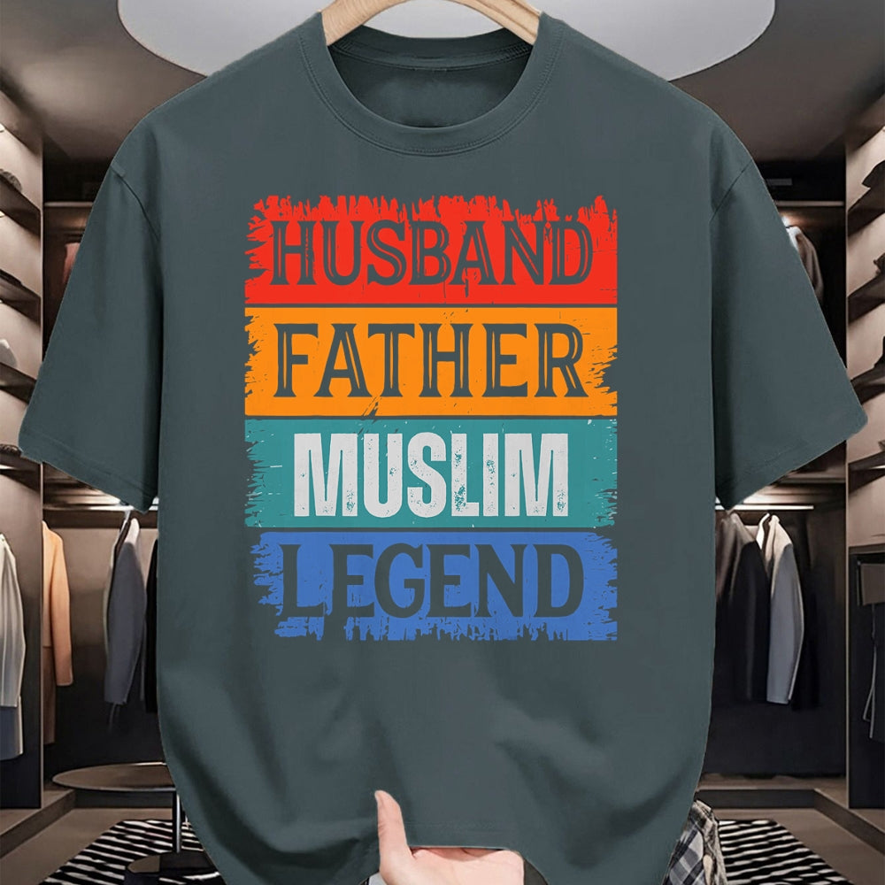 Gift for Dad Shirt, Funny Dad Unisex T-Shirt/Hoodie/Sweatshirt HLT00 – Father Husband MUSLIM Legend Proud Dad Funny Retro Papa T-Shirt