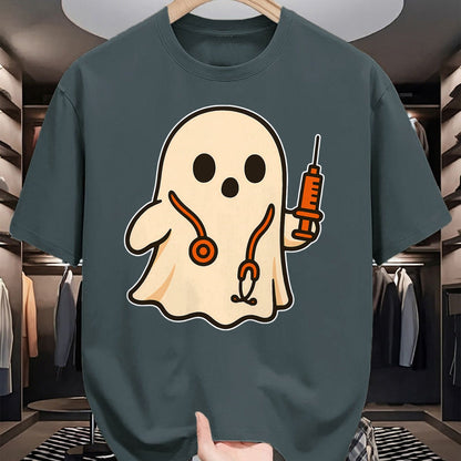 Best Doctor Shirt, Funny Doctor UnisexT-Shirt/Hoodie/Sweatshirt HLT00 - Doctor Ghost with Stethoscope T-Shirt