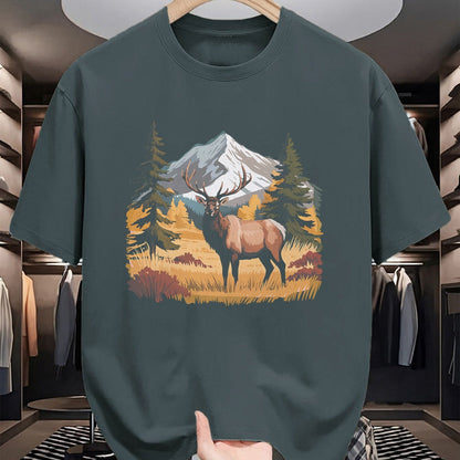 Funny Hunting Shirt, Gift For Hunting Lover Unisex T-Shirt/Hoodie/Sweatshirt HLT00 - Mountain Elk Wildlife Scene – Nature Outdoor Hunting T-Shirt