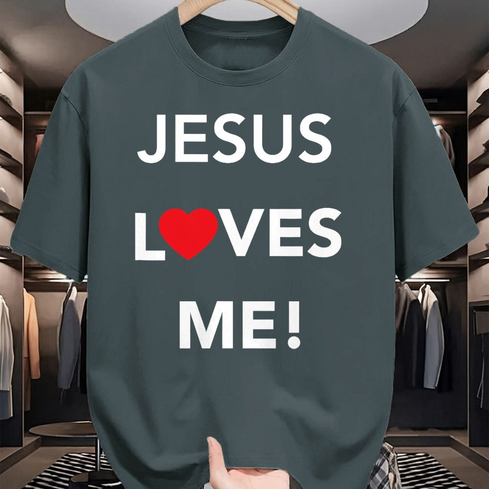 Christian Tee, Christian Faith Unisex T-Shirt/Hoodie/Sweatshirt HLT00 - Christian Jesus Loves Me T-Shirt T-Shirt