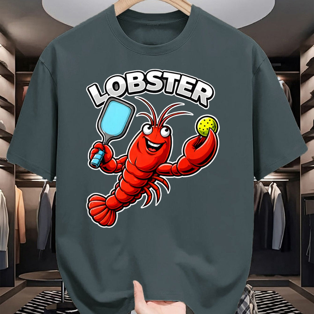 Funny Pickleball Shirt, Pickleball Lover Unisex T-Shirt/Hoodie/Sweatshirt HLT00 - Funny Pickleball Lobster Paddle Player T-Shirt