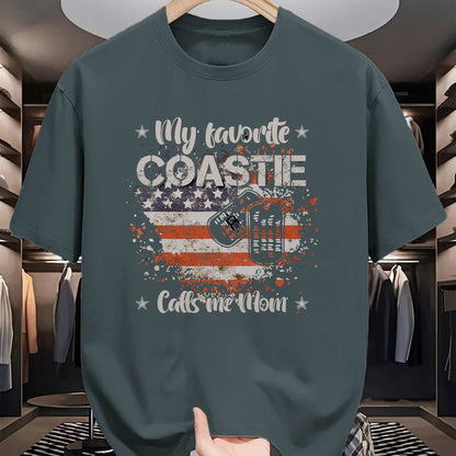 Gift for Mom Shirt, Funny Mom Unisex T-Shirt/Hoodie/Sweatshirt HLT00 - My Favorite Coastie Calls Me Mom Proud Coast Guard Mom T-Shirt