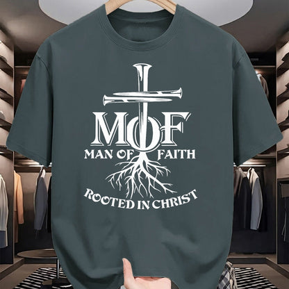 Christian Tee, Christian Faith Unisex T-Shirt/Hoodie/Sweatshirt HLT00 - Man Of Faith Shirt Rooted In Christ T-Shirt (1)