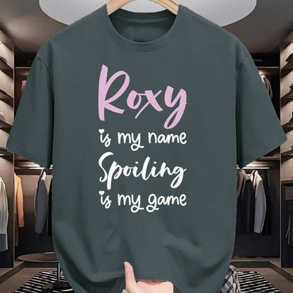 Best Wife Shirt, Wife and Husband Unisex T-Shirt/Hoodie/Sweatshirt HLT00 - Roxy Name Personalized Women Spoiled Girl Cute Pink Black T-Shirt