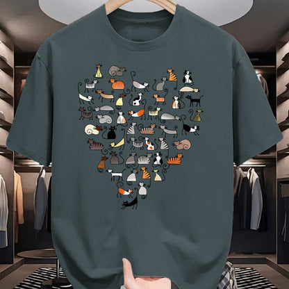 Cat Love Shirt, Funny Cat Lover Gift UnisexT-Shirt/Hoodie/Sweatshirt HLT00 - 50 Cats Fifty Multicolor Cats women_s T-Shirt (1)