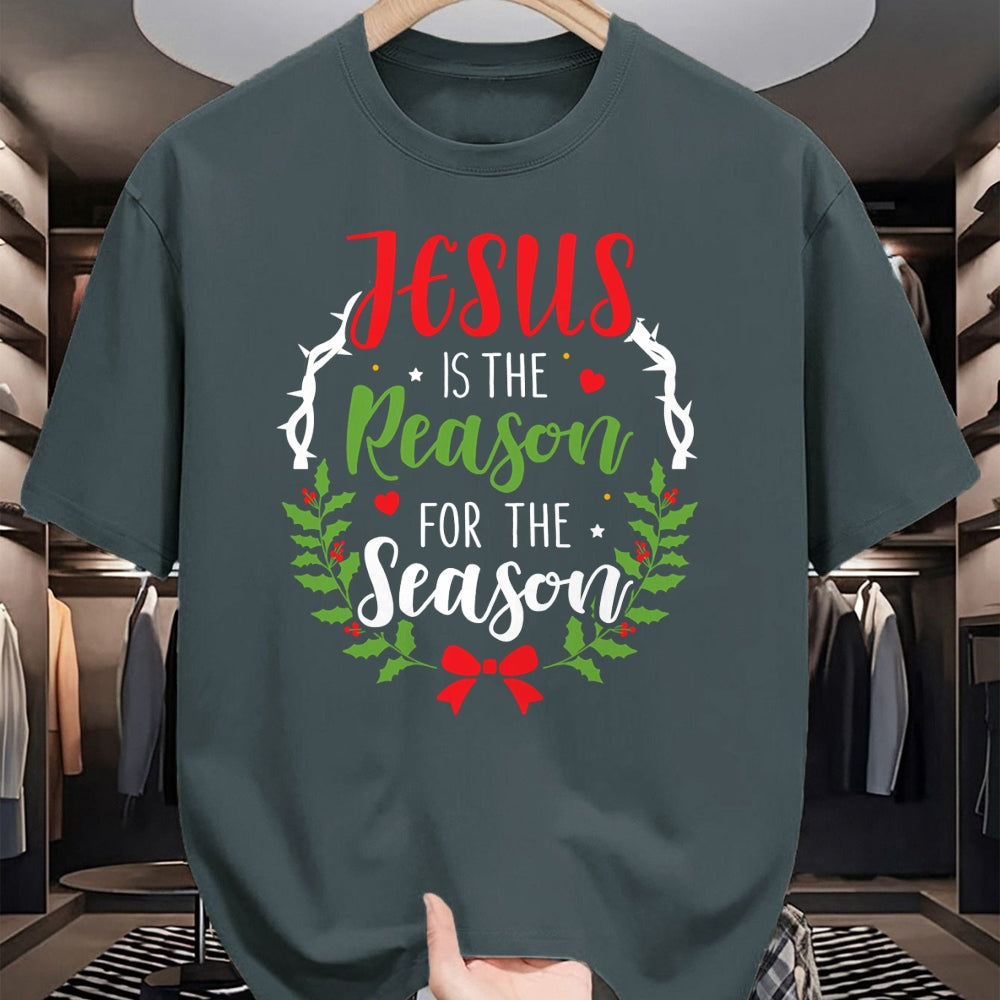 Christian Tee, Christian Faith Unisex T-Shirt/Hoodie/Sweatshirt HLT00 - Jesus is the reason for the season christian christmas Long Sleeve T-Shirt (1)