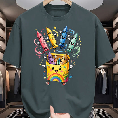Best Student Shirt, Funny Back To School UnisexT-Shirt/Hoodie/Sweatshirt HLT00 - Cute Crayon Box Back to School Teacher Preschool Classroom T-Shirt