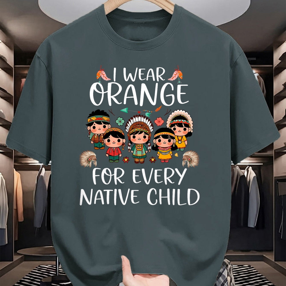 Native American T-Shirts, Vintage Native American Unisex T-Shirt/Hoodie/Sweatshirt HLT00 - Wear orange for every American native Indian children