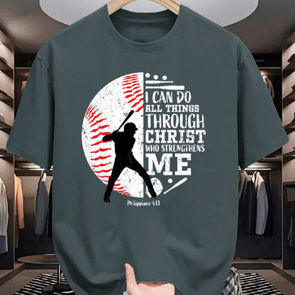 Christian Tee, Christian Faith Unisex T-Shirt/Hoodie/Sweatshirt HLT00 - Gifts Baseball Players Teens Boys Kids Christian Bible Verse T-Shirt