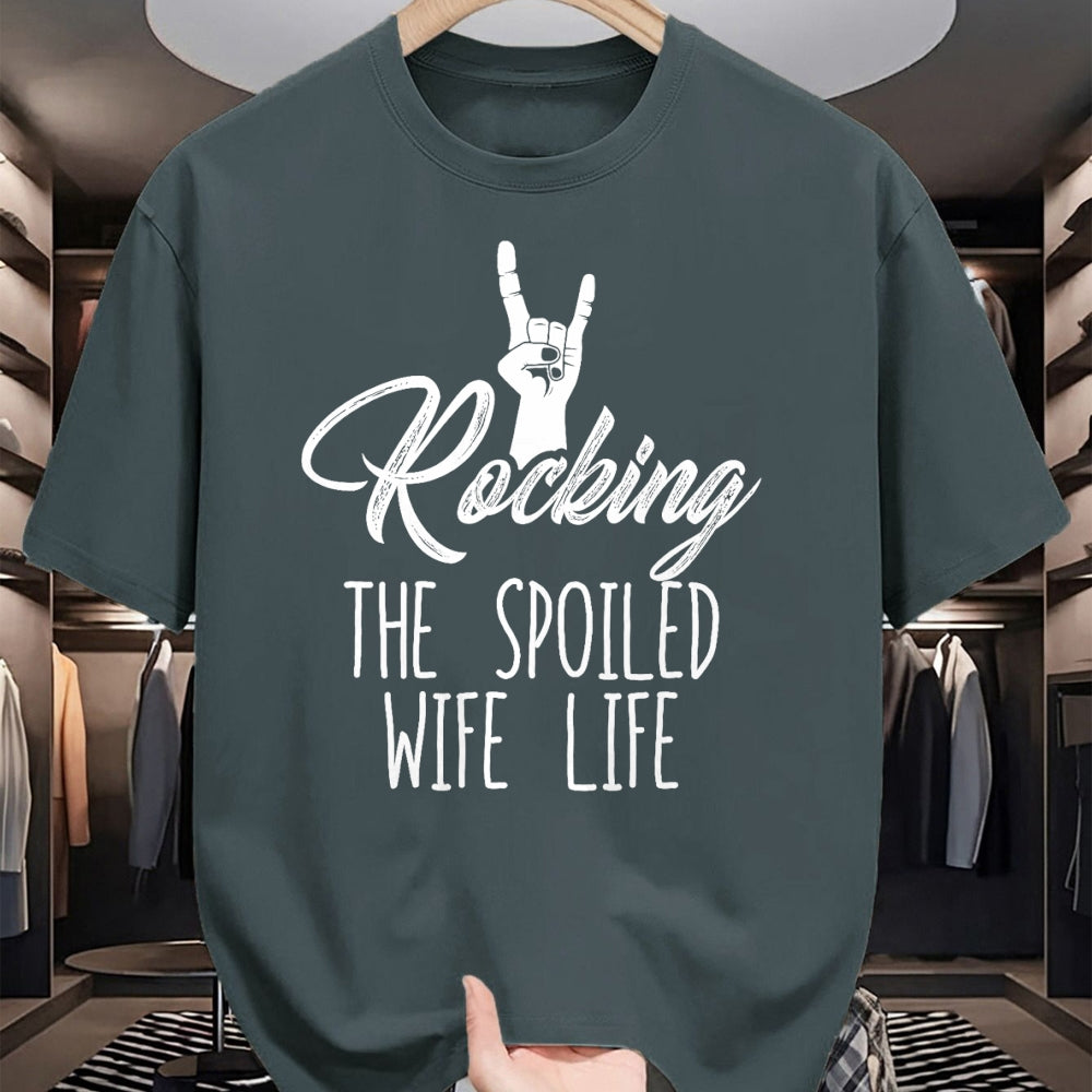Best Wife Shirt, Wife and Husband Unisex T-Shirt/Hoodie/Sweatshirt HLT00 - Gift for wife T shirt, spoiled wife   Women's Rocking Spoiled Wife Life Rock On Spoiled Wife T-Shirt