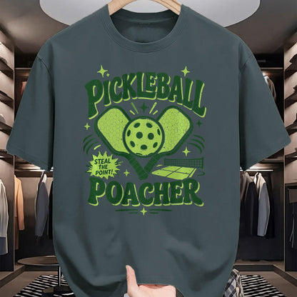 Funny Pickleball Shirt, Pickleball Lover Unisex T-Shirt/Hoodie/Sweatshirt HLT00 - Pickleball Poacher Premium Tri-Blend T-Shirt