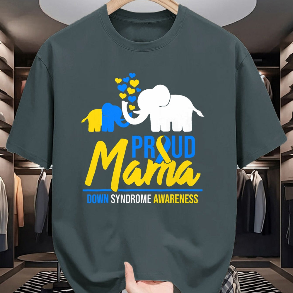 Gift for Mom Shirt, Funny Mom Unisex T-Shirt/Hoodie/Sweatshirt HLT00 - Proud Bear Mama Down Syndrome Awareness Women T21 Mom T-Shirt