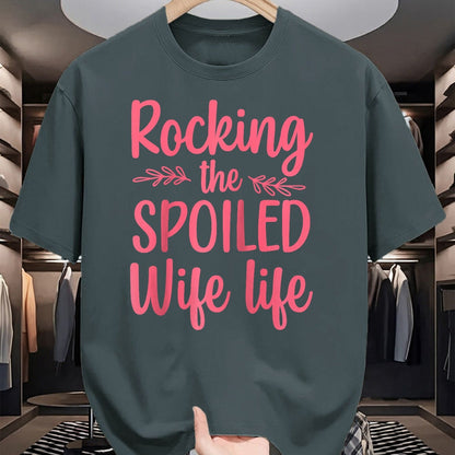 Best Wife Shirt, Wife and Husband Unisex T-Shirt/Hoodie/Sweatshirt HLT00 - Gift for wife T shirt, spoiled wife   Funny Spoiled Wife Art For Women Girls Husband Spoiled Wife Ra (3)