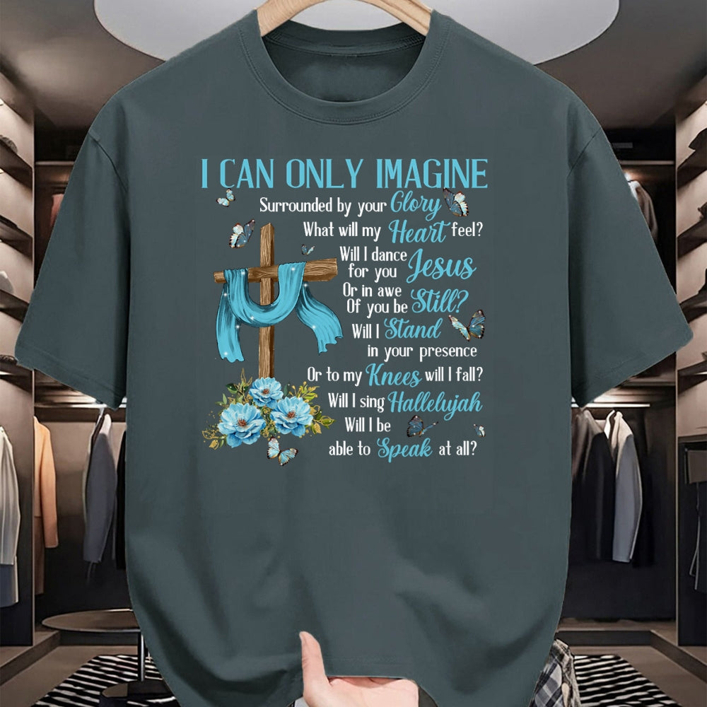 Christian Tee, Christian Faith Unisex T-Shirt/Hoodie/Sweatshirt HLT00 - I Only Can Imagine Faith Christian Faith Jesus God Lover T-Shirt (1)