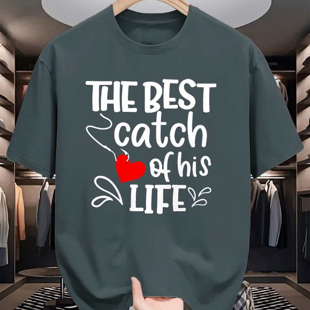 Best Wife Shirt, Wife and Husband Unisex T-Shirt/Hoodie/Sweatshirt HLT00 - Gift for wife T shirt, lucky wife   Best Catch of His Life One Lucky Fisherman Couple Matching T-Shi